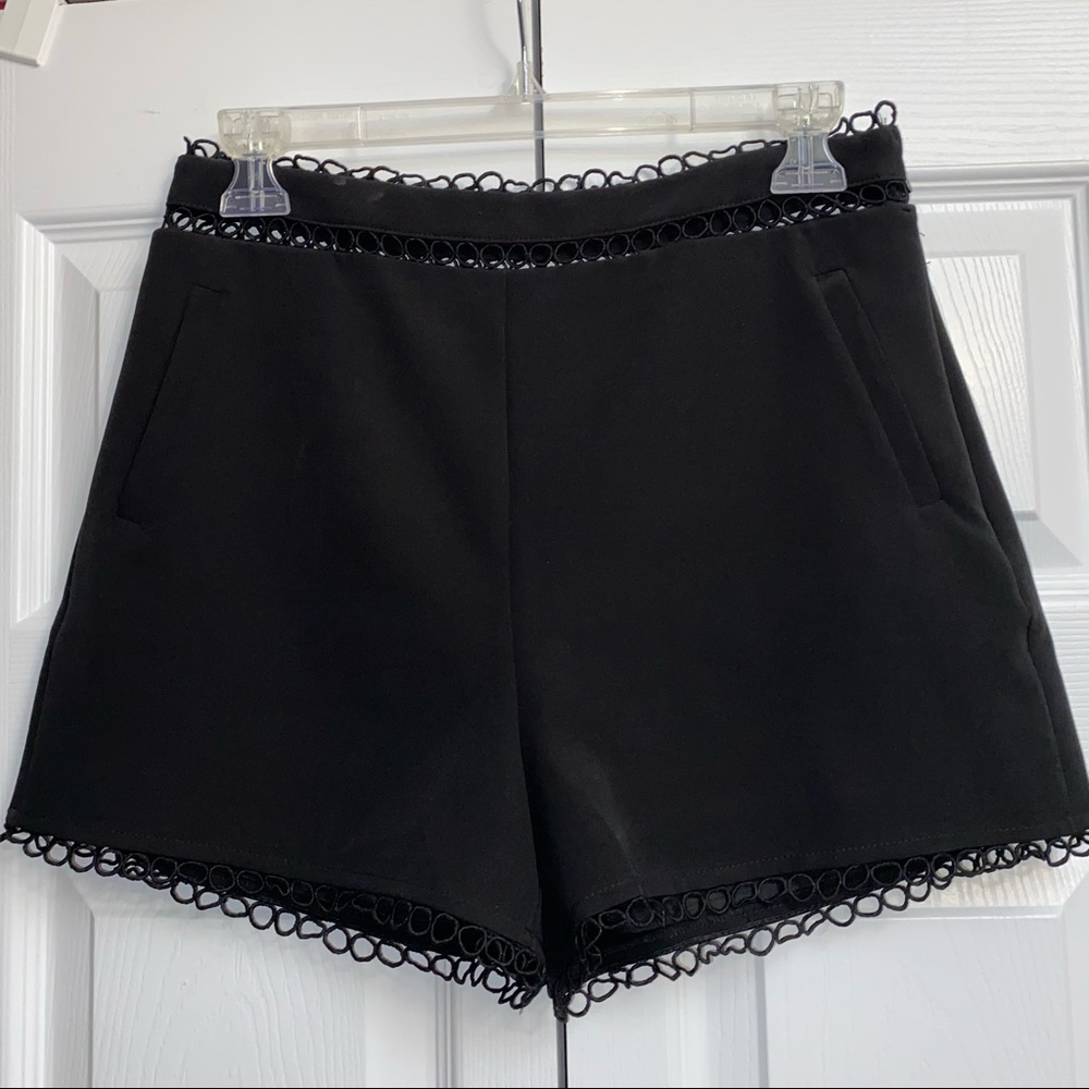 Black High-waisted Shorts